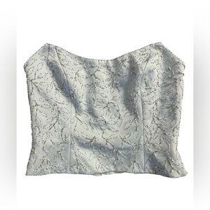 VINTAGE ZOLA EVENING PETITE STRAPLESS BEADED BUSTIER TOP NWT